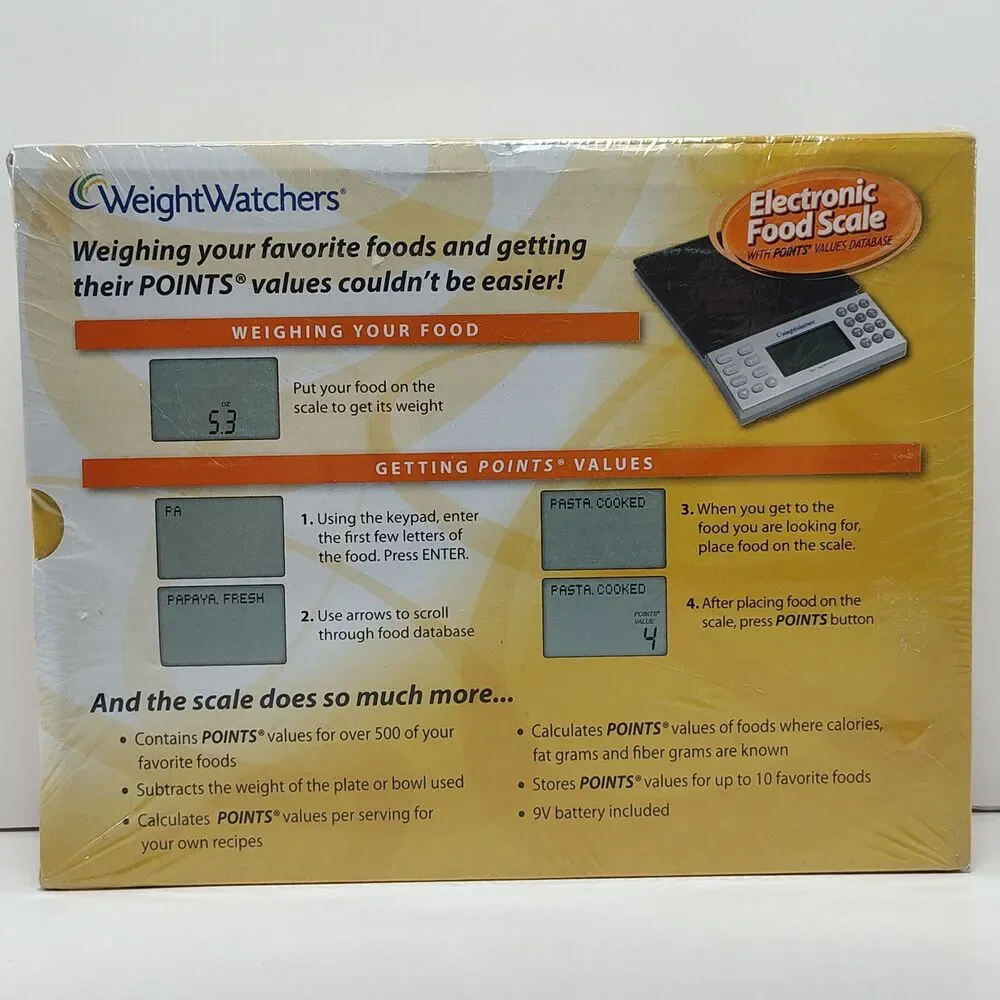 Weight Watchers Electronic Food Scale with Points Database Kitchen Scale NIB
